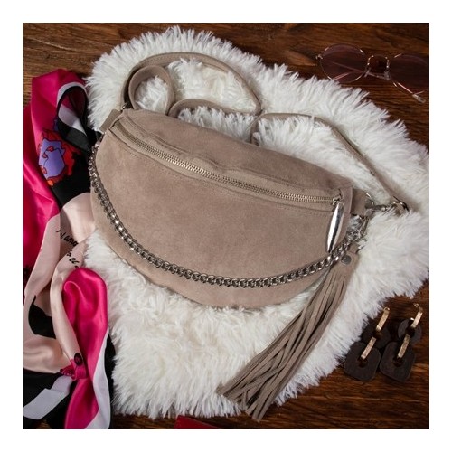 nerka damska zamszowa taupe szary telimene